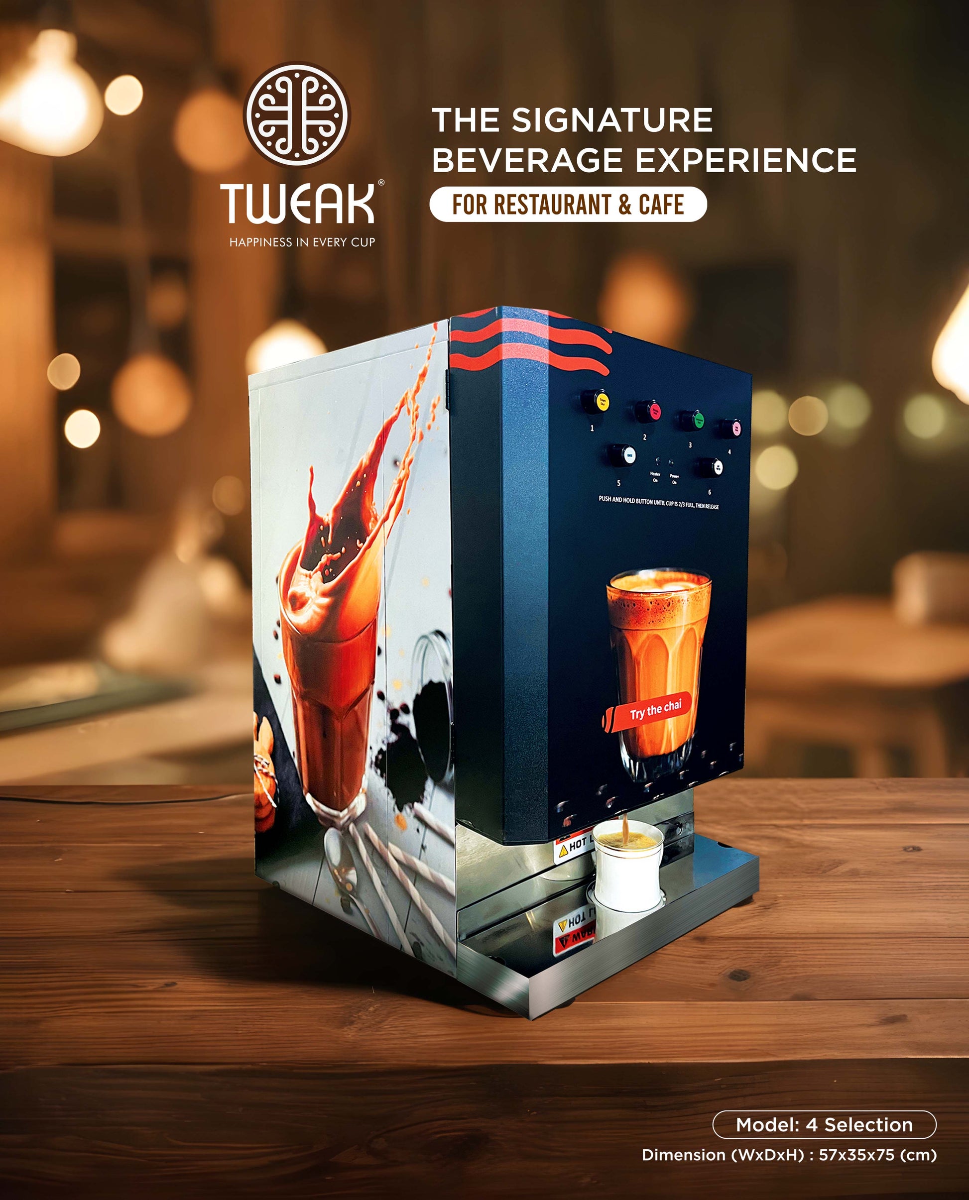 Tweak Chai  Vending Machine - 4 selection - Tweak