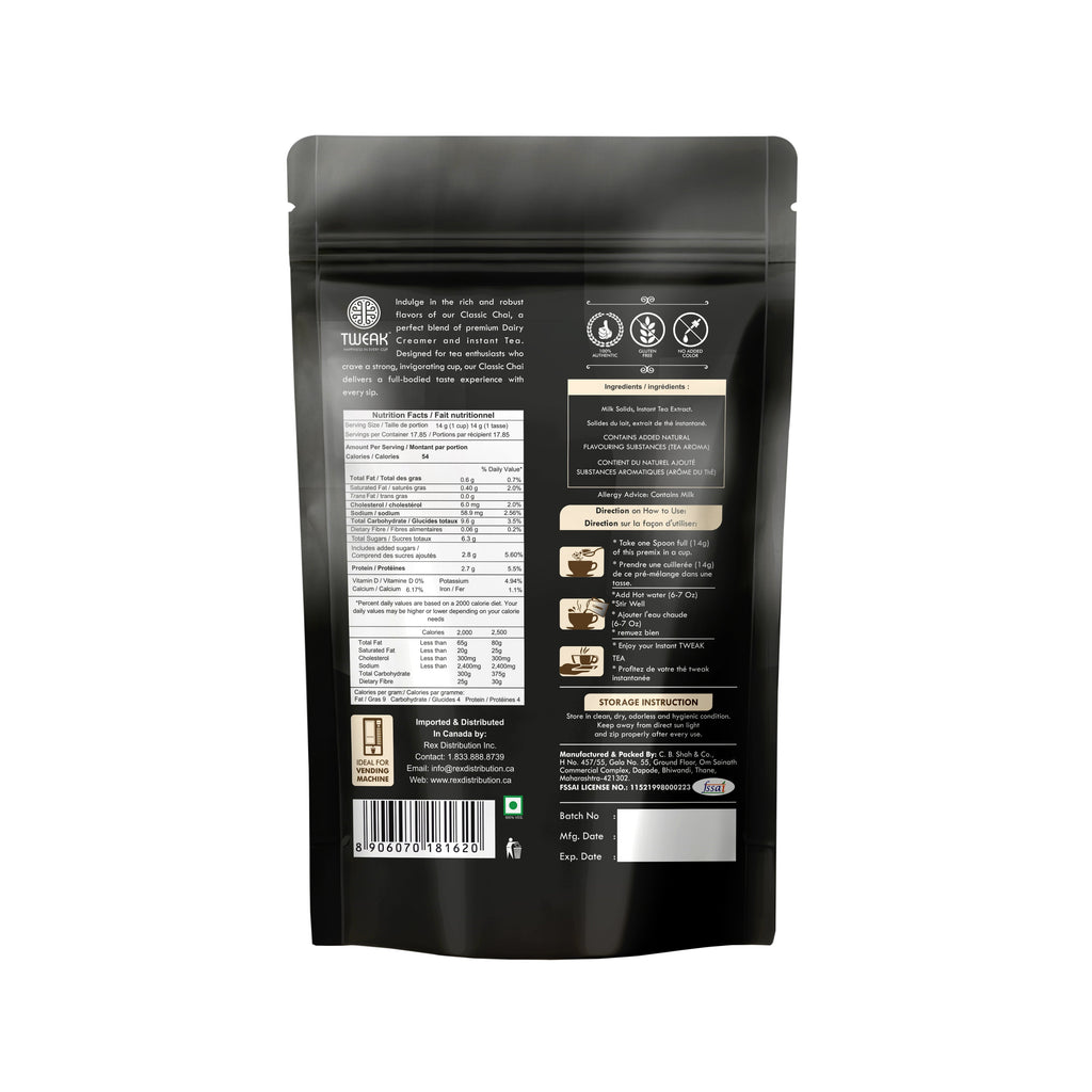 No Sugar Classic Chai (250g) – Instant Chai Premix